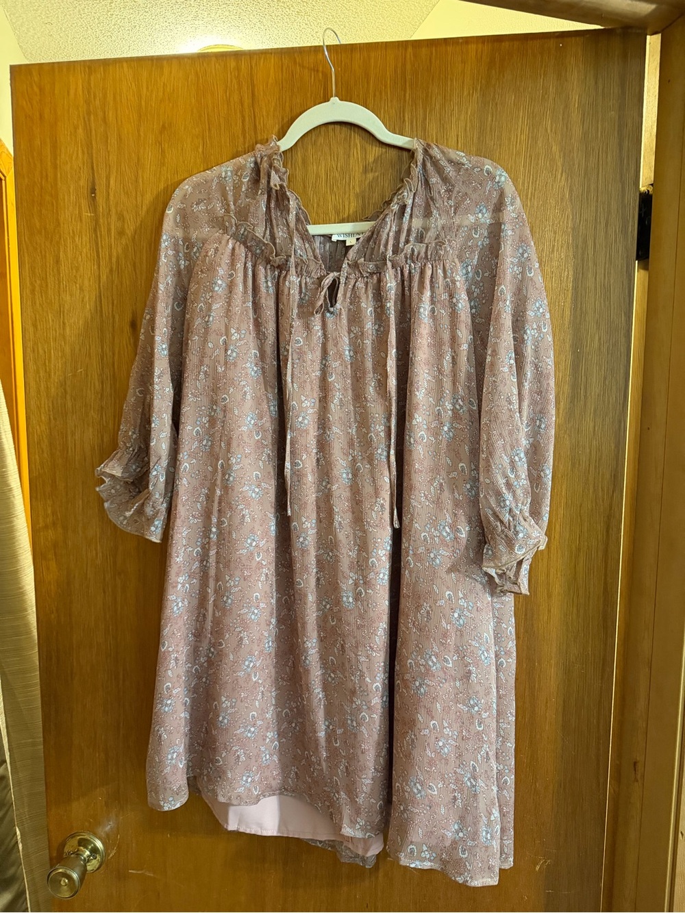 Wishlist Mauve Pink Paisley Mini Dress